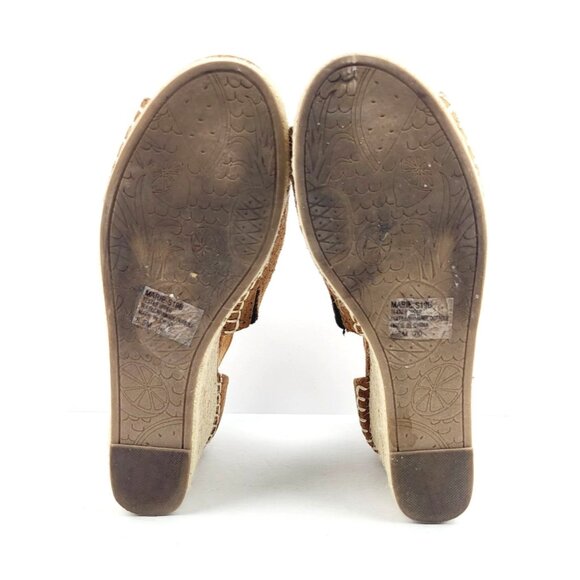 ALTAR’D STATE brown suede buckle espadrille wedge - Size‎ 8.5 - Picture 8 of 8